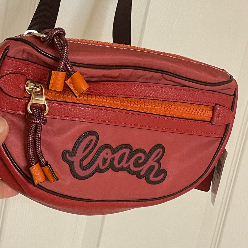 Coach Rouge Multi Gold Hardware Leather Vale Belt Bag F76649 NWT